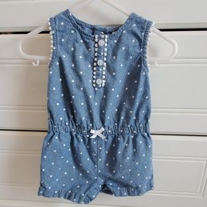 Adorable denim romper